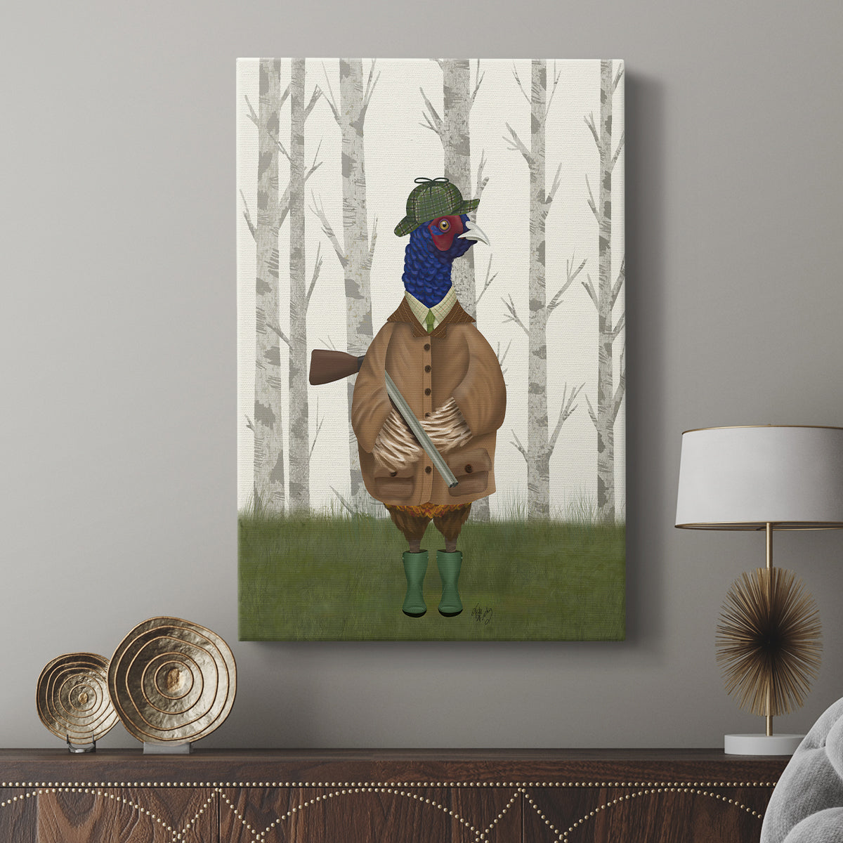 Pheasant Shooting Party 3 - Canvas Art Print