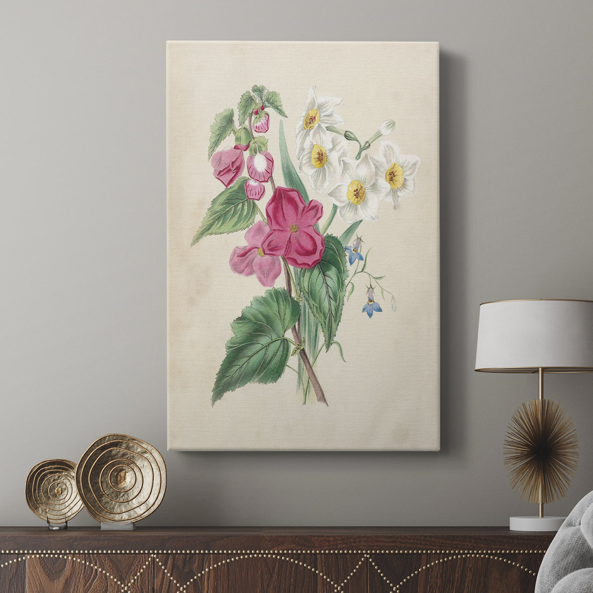 Antique Garden Bouquet IV - Canvas Art Print