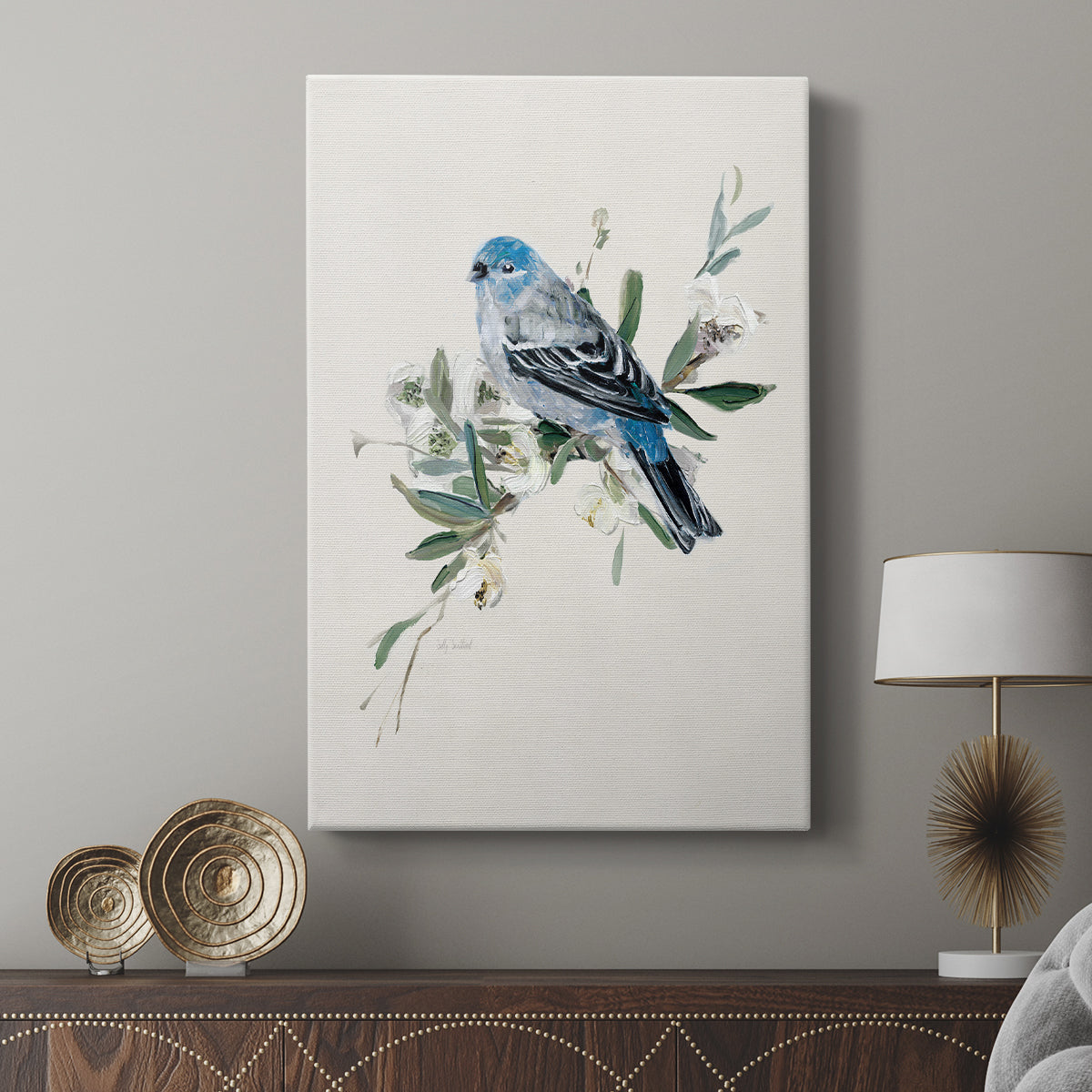 Bluebird Happy II - Canvas Art Print