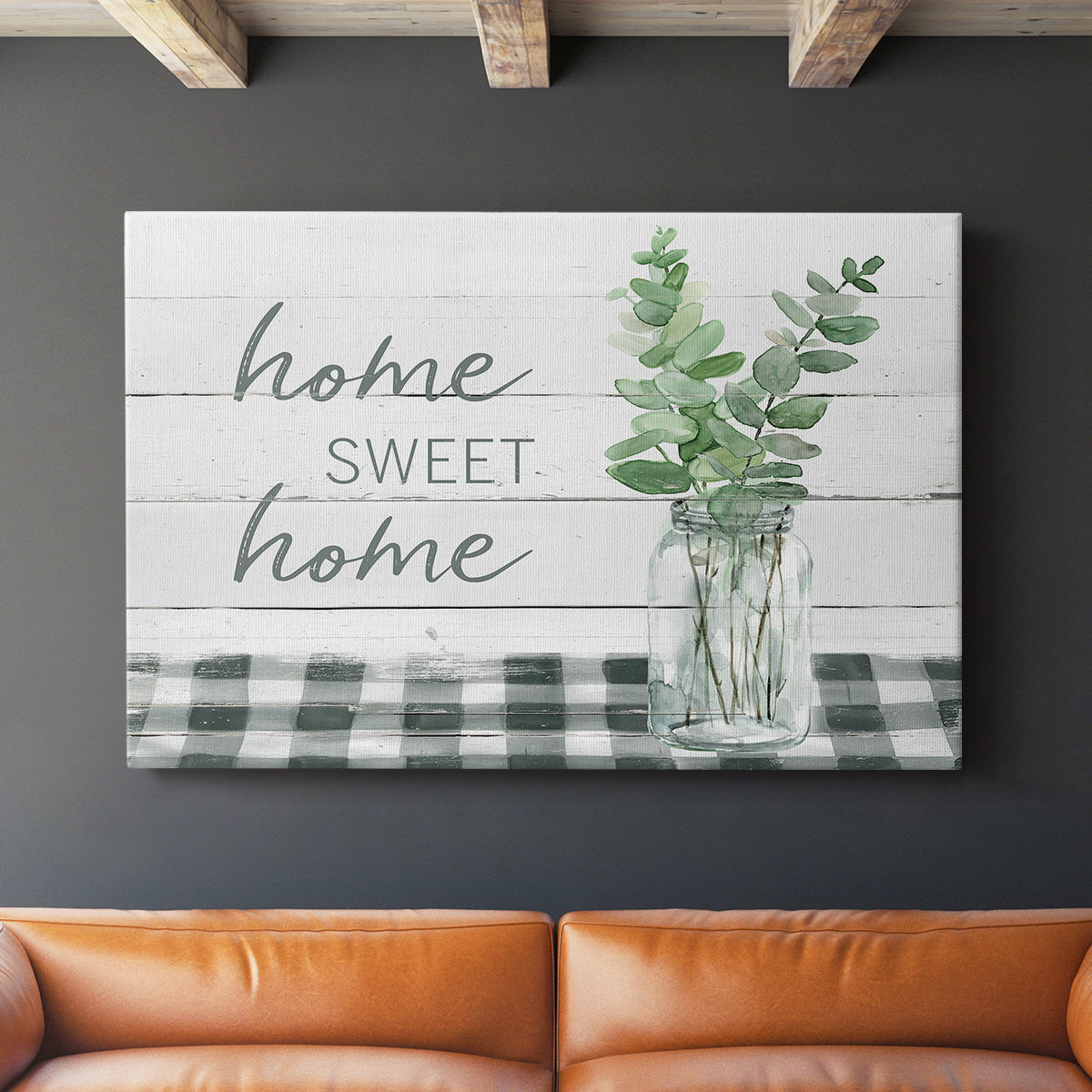 Eucalyptus Home Sweet Home - Canvas Art Print