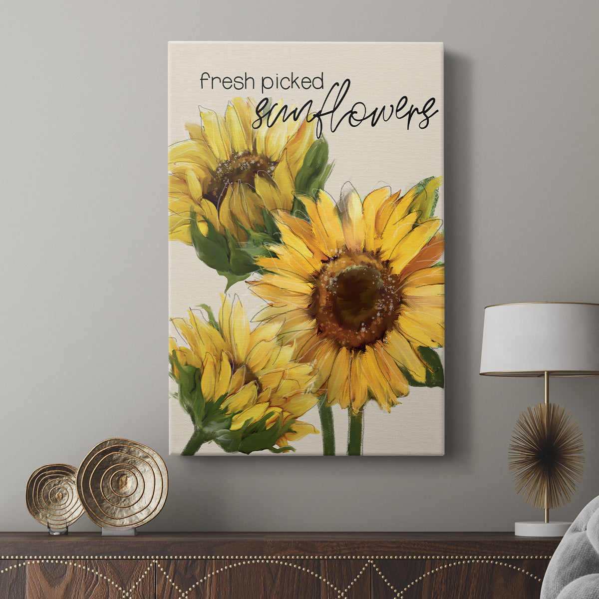 Fresh Picked Sunflowers - Canvas Art Print