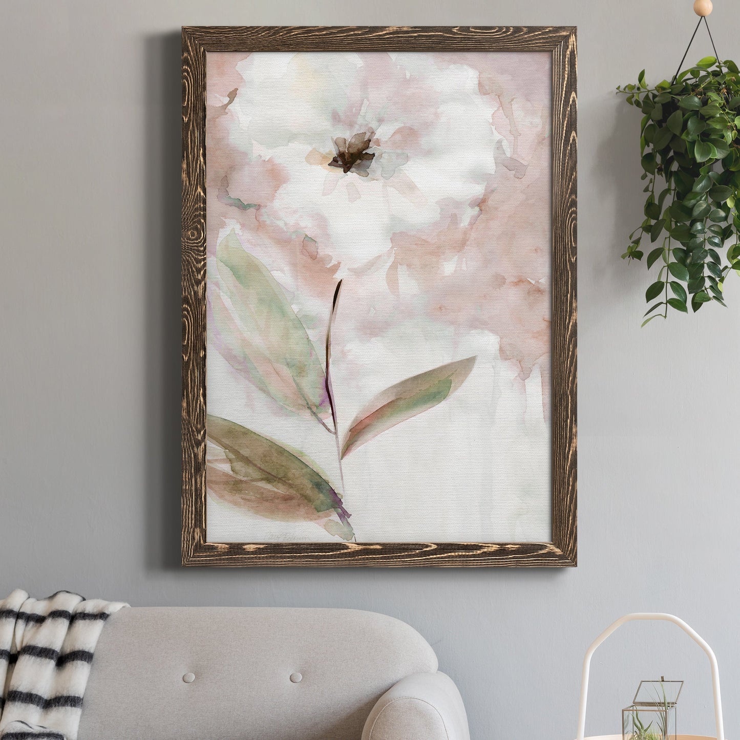 Summer Bloom I - Barnwood Framed Canvas Print