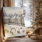 Frostlit Nativity Village - Canvas Art Print