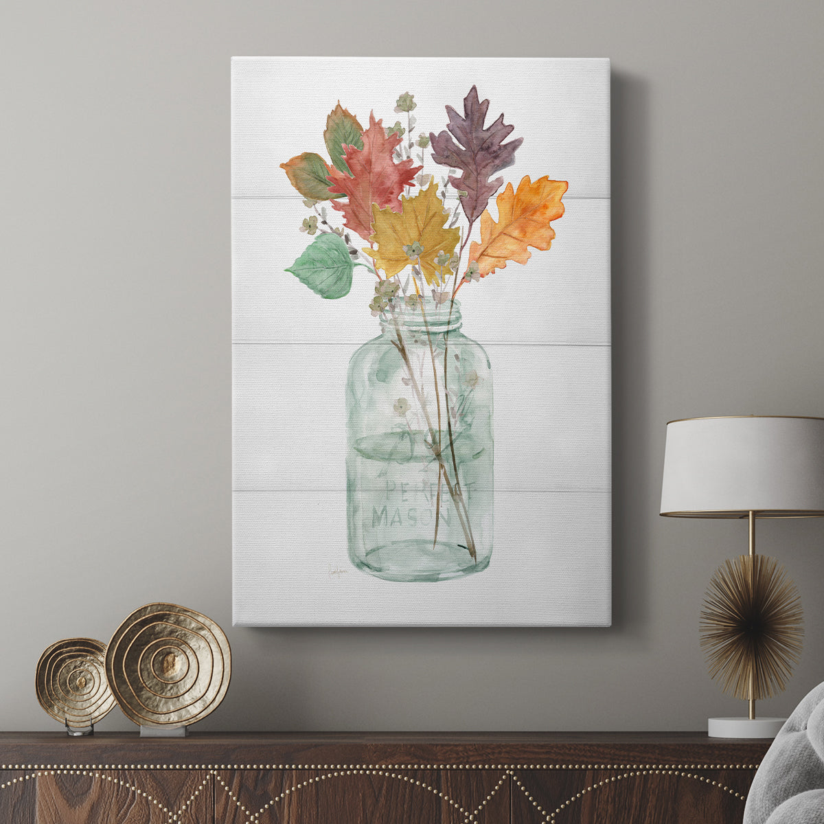 Harvest Home Leaves II - Canvas Art Print