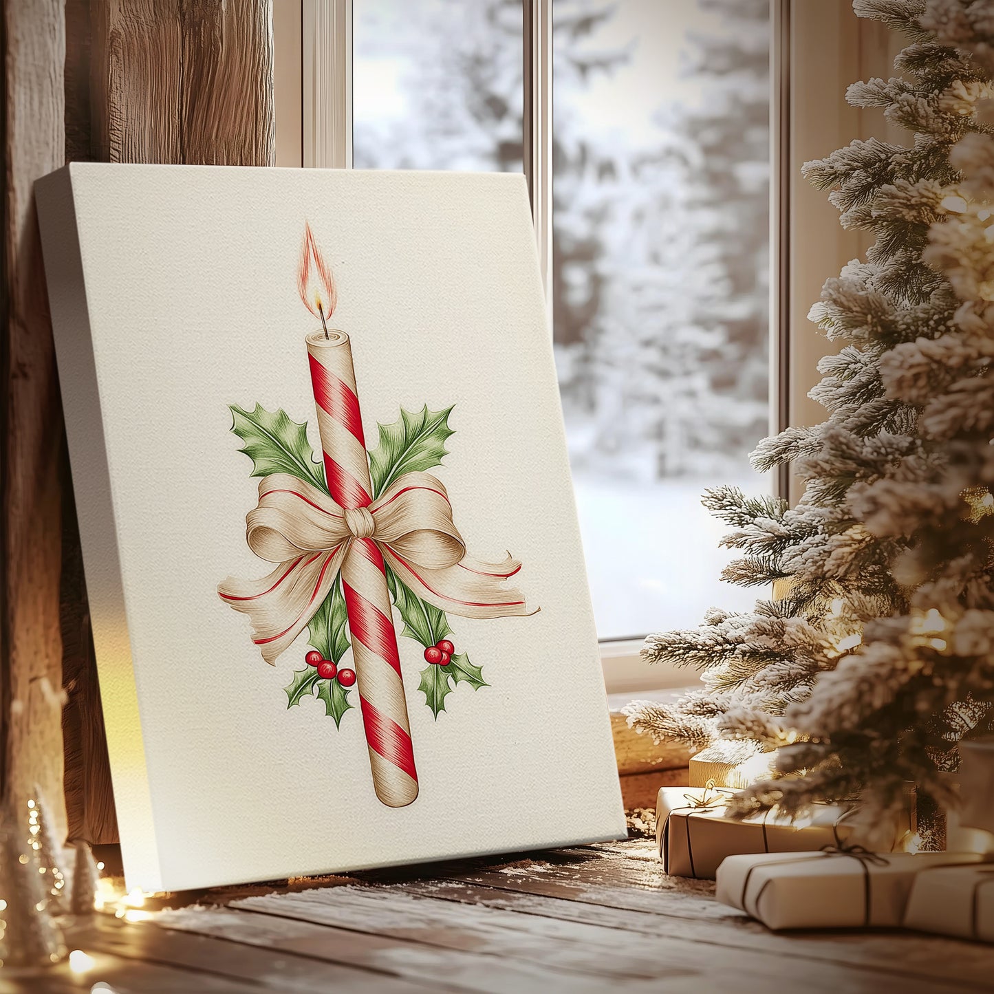 Dusk of Golden Candle - Canvas Art Print