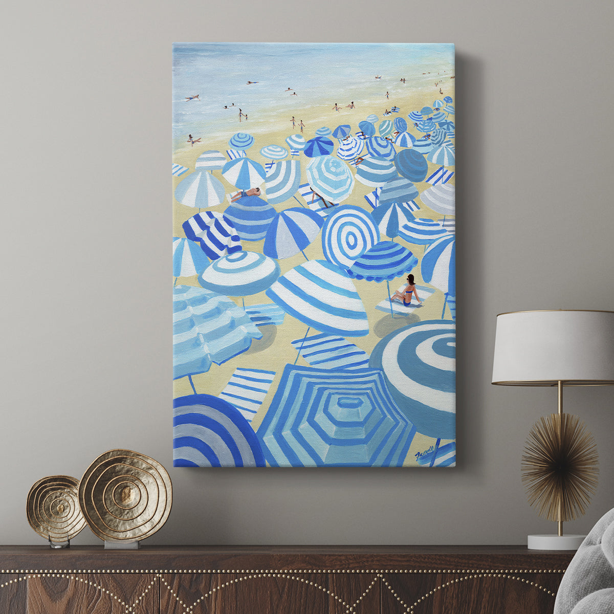 Sky Blue Beach - Canvas Art Print