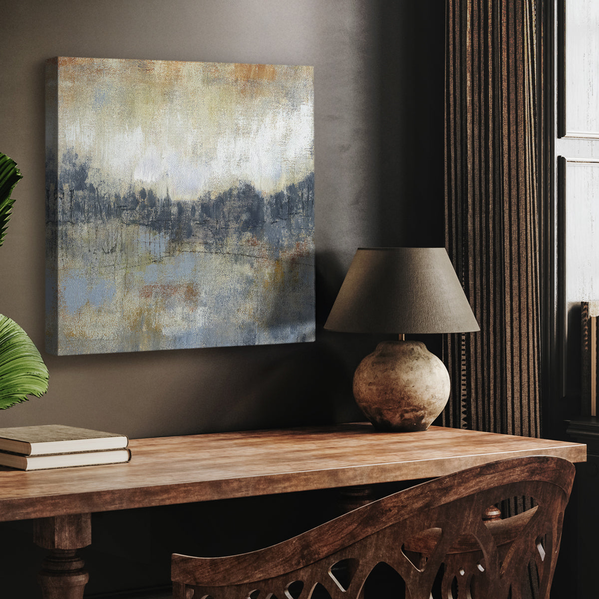 Cool Grey Horizon I - Canvas Art Print