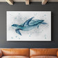 Blue Turtle II - Canvas Art Print