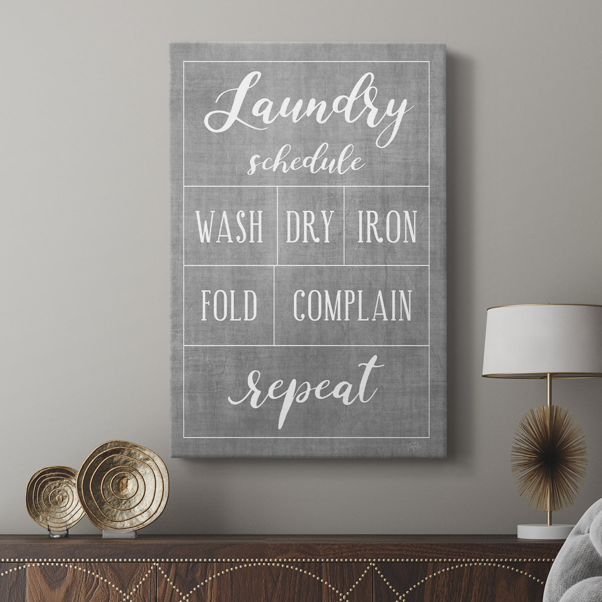 Laundry Schedule - Canvas Art Print