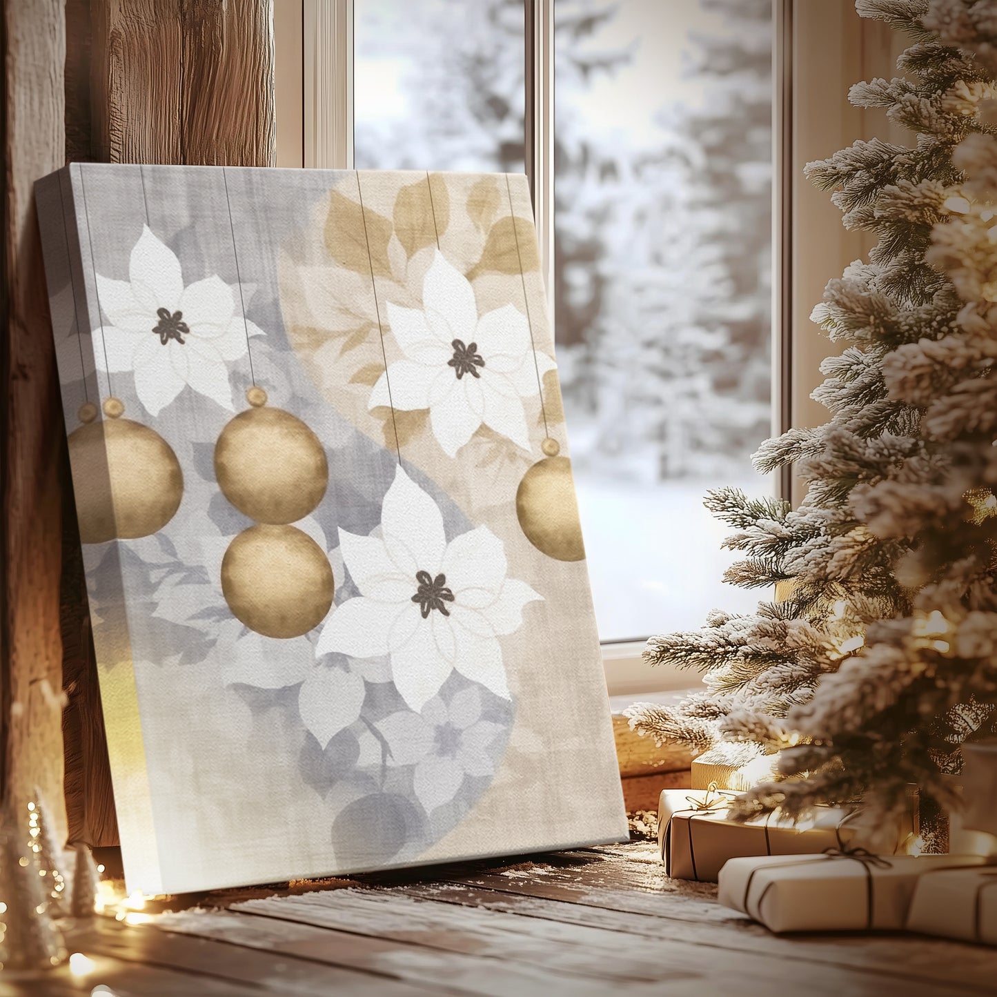 Snowwhite Candle Village - Canvas Art Print