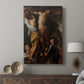 Canvas art print featuring a religious scene with strong contrast and emotional intensity displayed in a modern interior space.