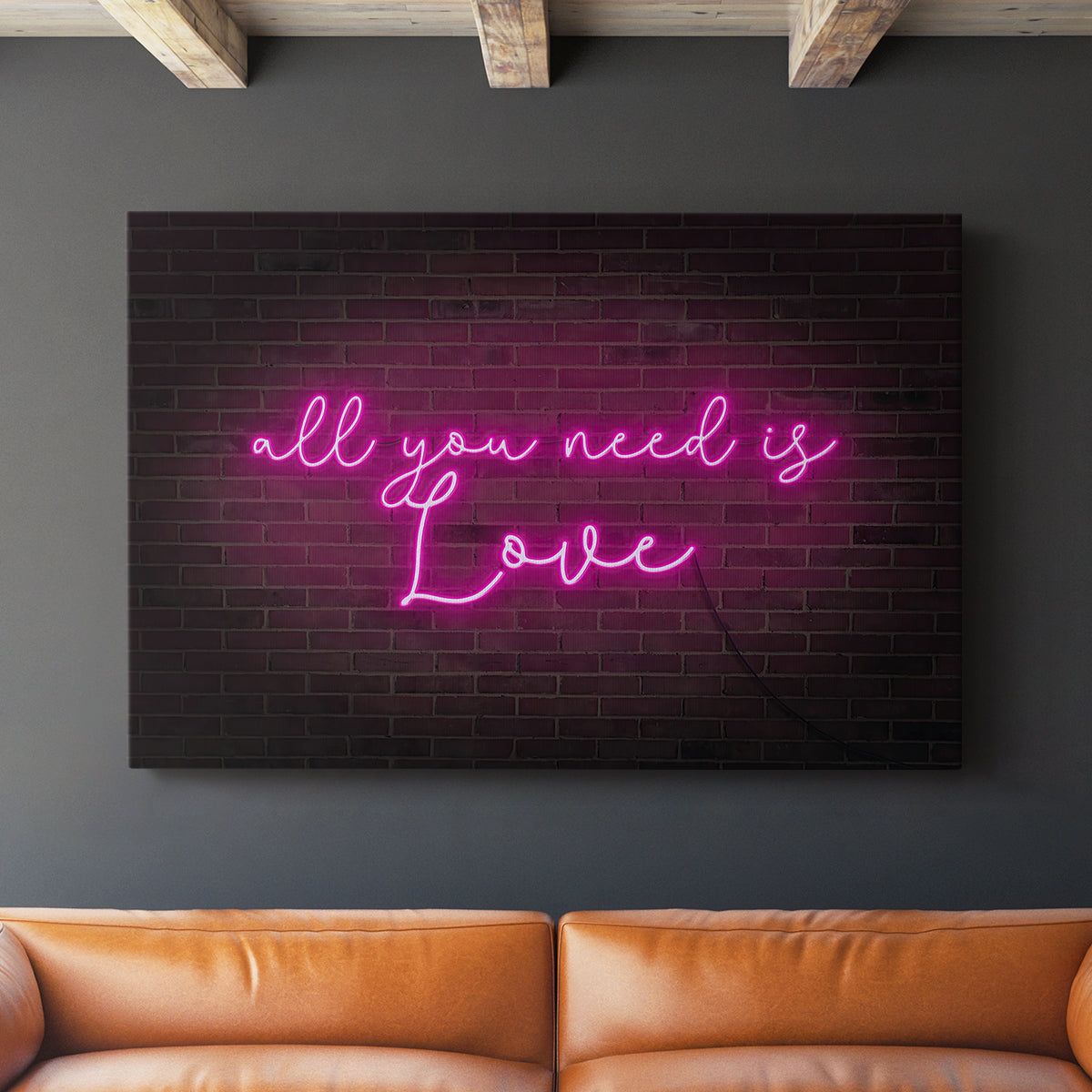 Neon Love I - Canvas Art Print