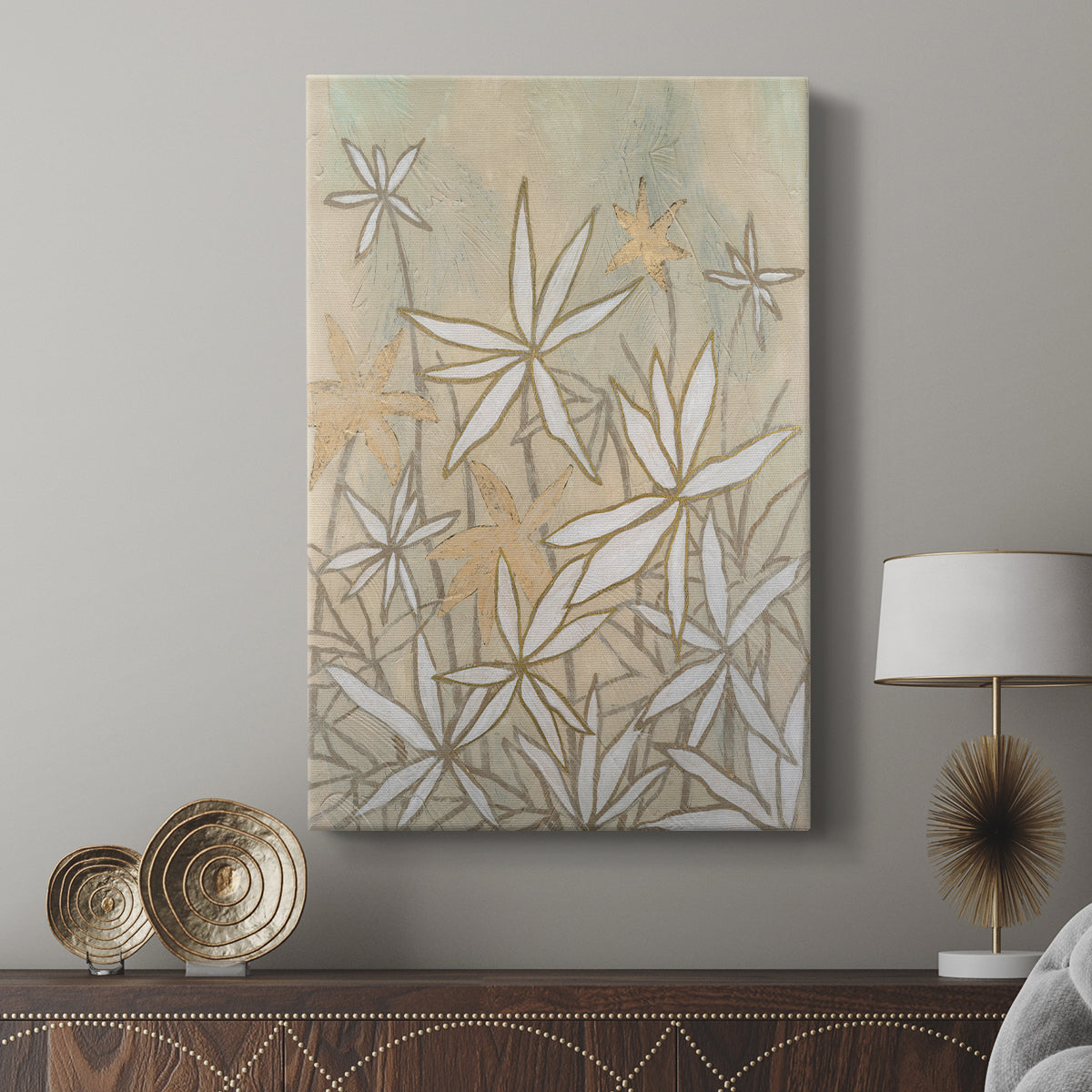Embellished Starburst Bloom I - Canvas Art Print