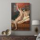 Canvas art print featuring a refined composition with a reclining figure and gentle light displayed in a modern interior space.