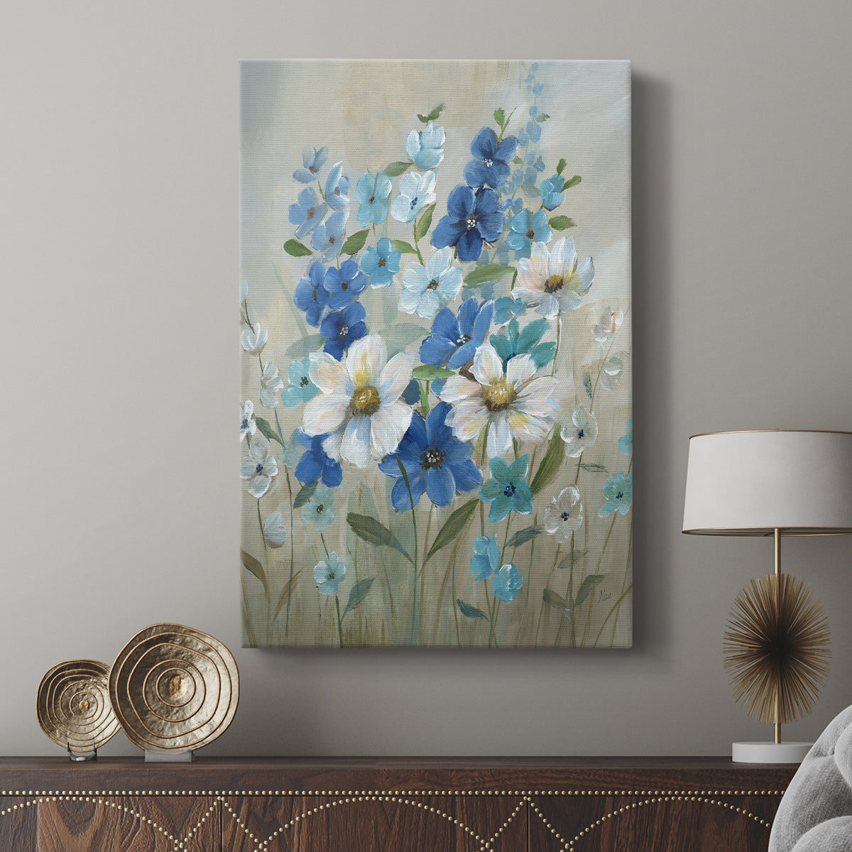 Blue Garden II - Canvas Art Print