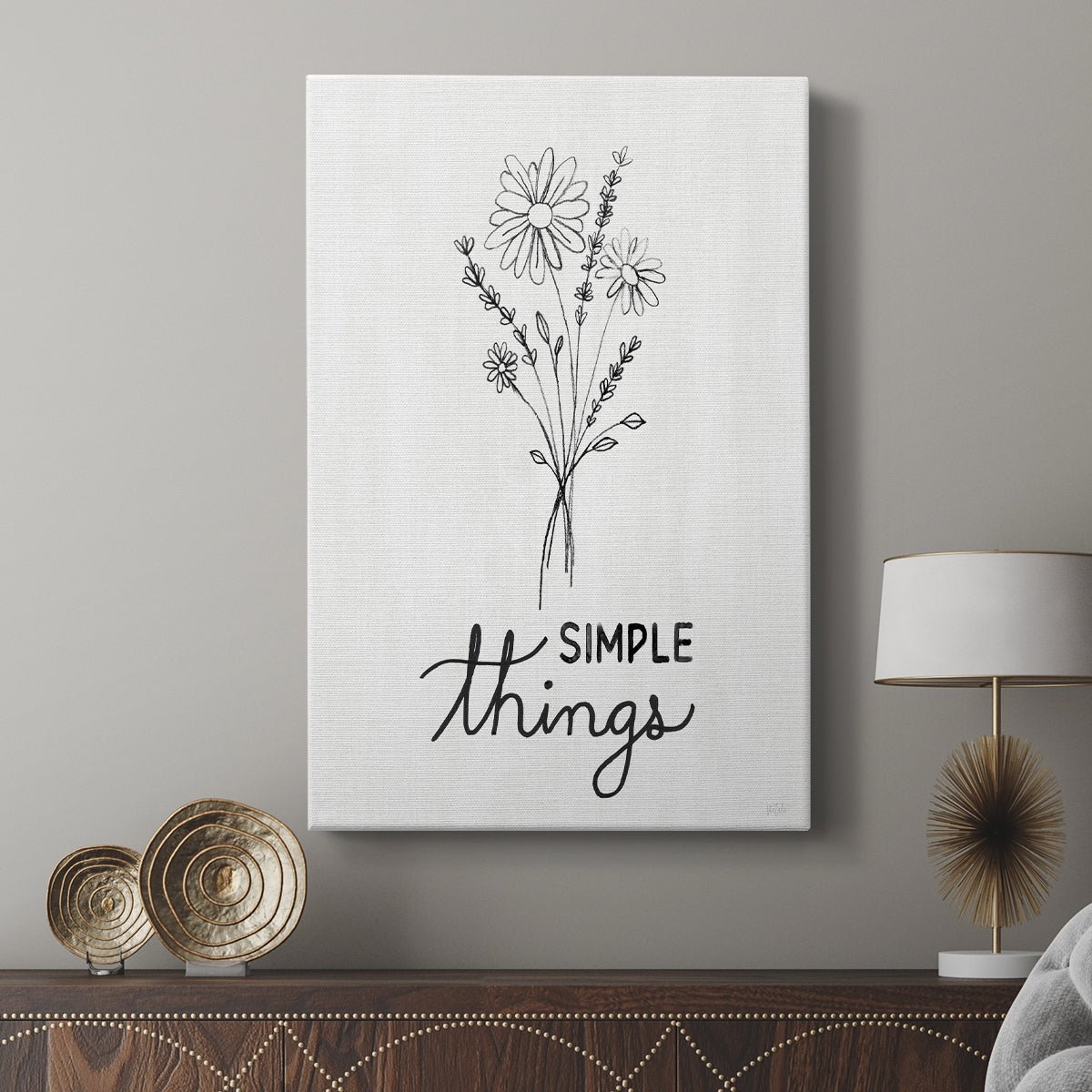 Simple Things Sketch - Canvas Art Print
