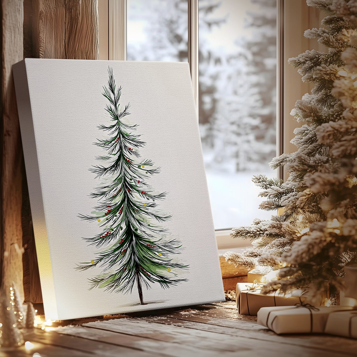 Silver Snow Blessing - Canvas Art Print