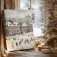 Pearled Wreath at Midnight - Canvas Art Print