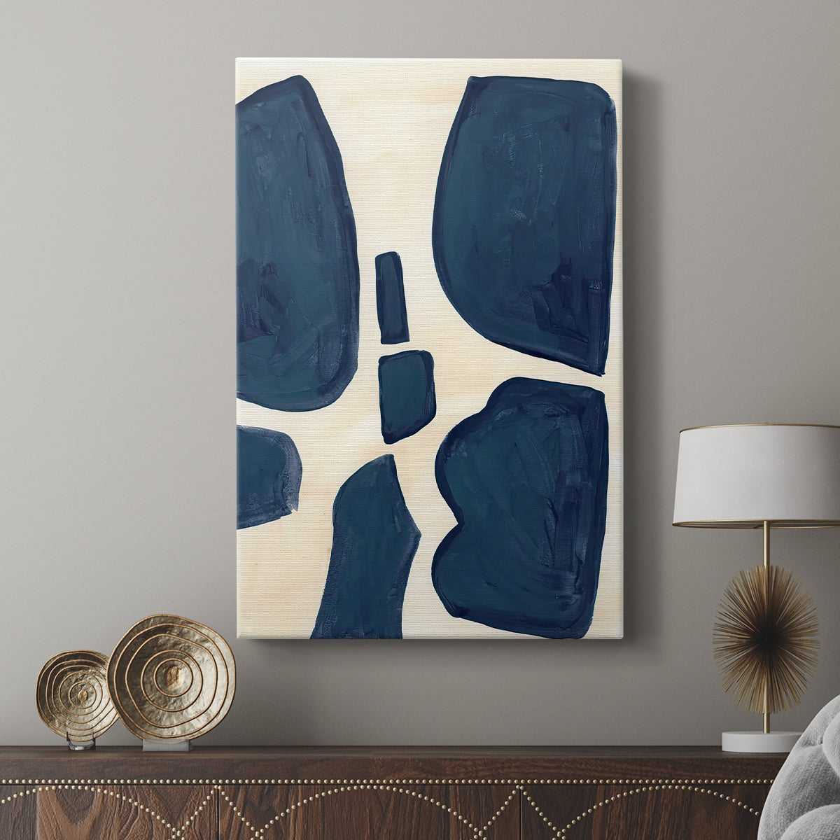 Blue Pieces II - Canvas Art Print
