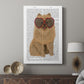Pomeranian and Heart Glasses - Canvas Art Print