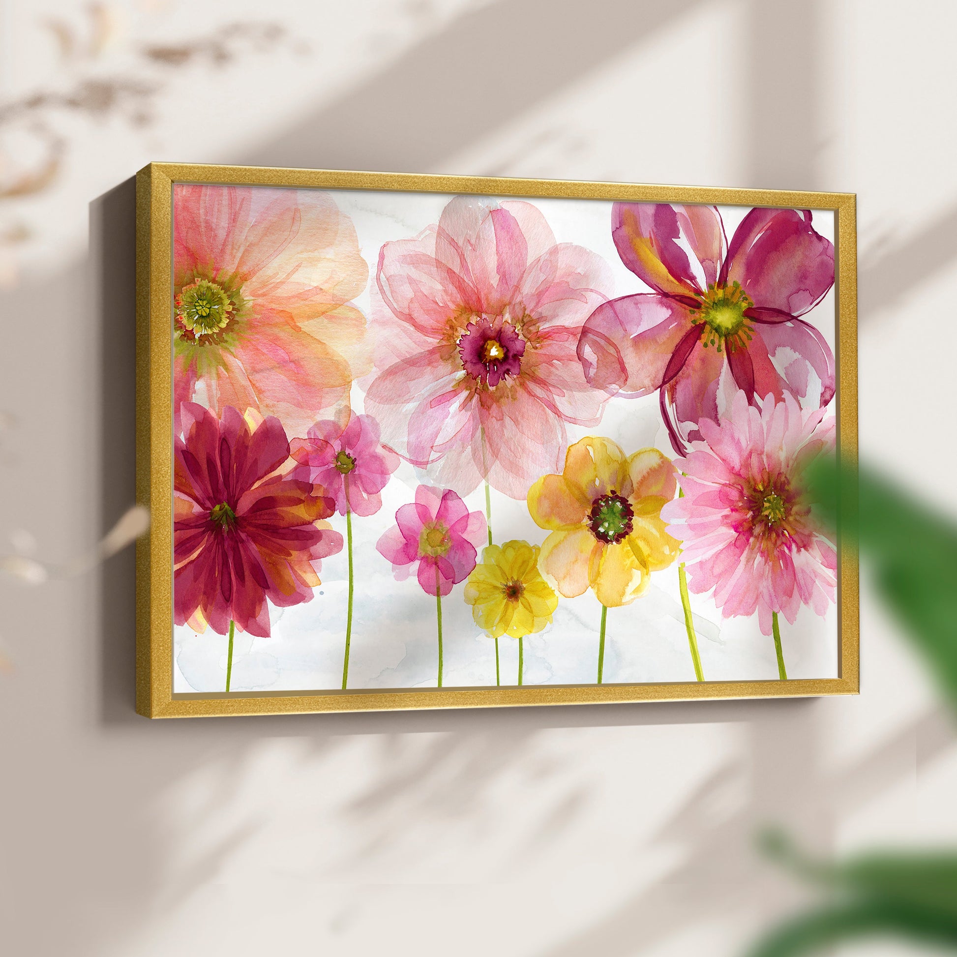 44001,watercolor,flowers,artwork,painting,floral,blossoms,pink,yellow,red,framed,colorful,decorative,nature,home decor,art,petals,garden,creative,mixed media,botanical,aesthetic,bright,beauty,hand-painted,wall art,interior design,cheerful,delicate,modern,flower arrangement,spring,seasonal,floral arrangement,visual art,design,Re-stickable,Text & Numbers