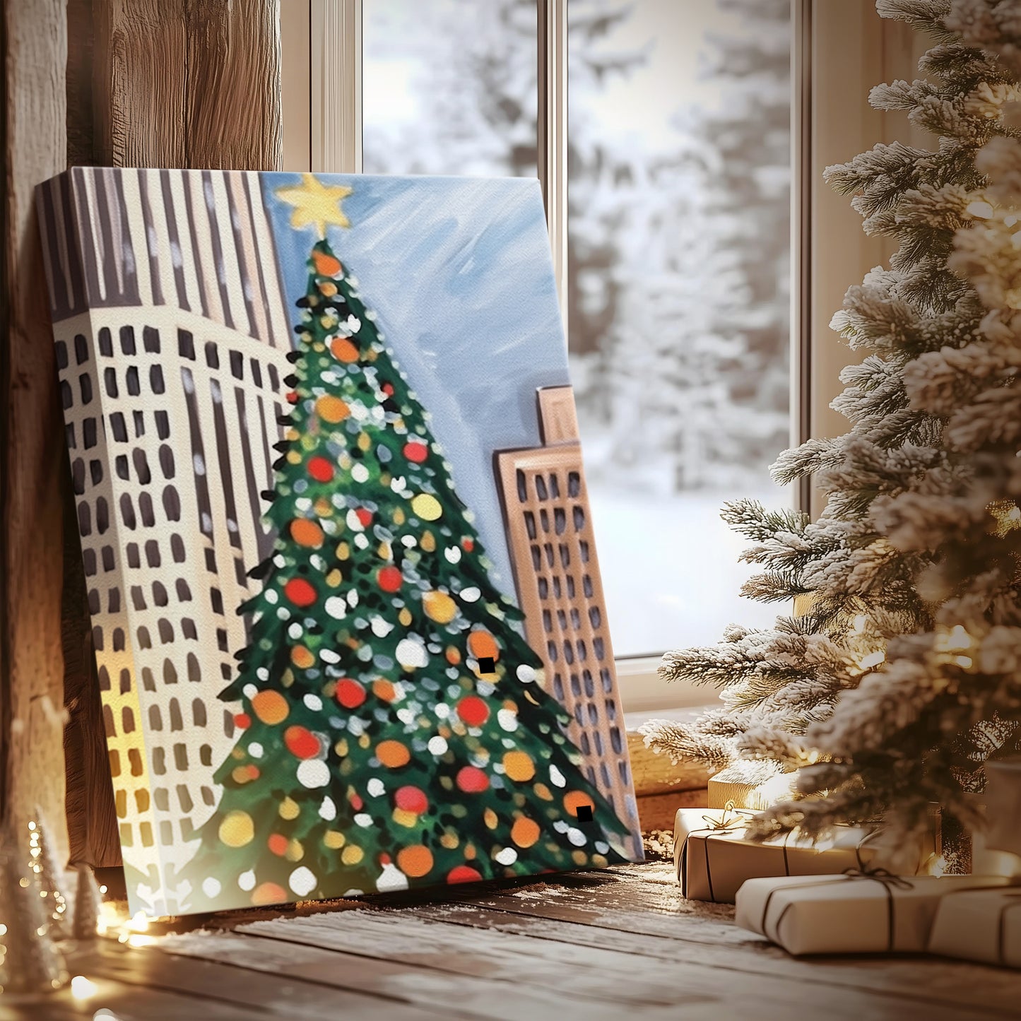 Pale Winter Wreath of Twilight - Canvas Art Print