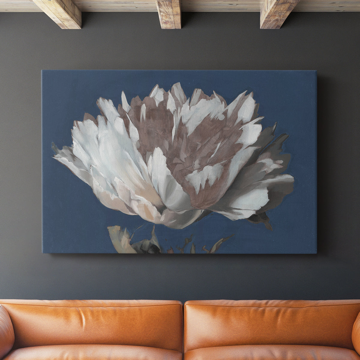 White Peony - Canvas Art Print