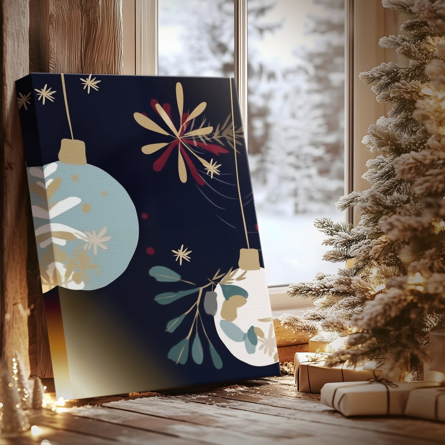 Midnight of Pale Winter Fir - Canvas Art Print