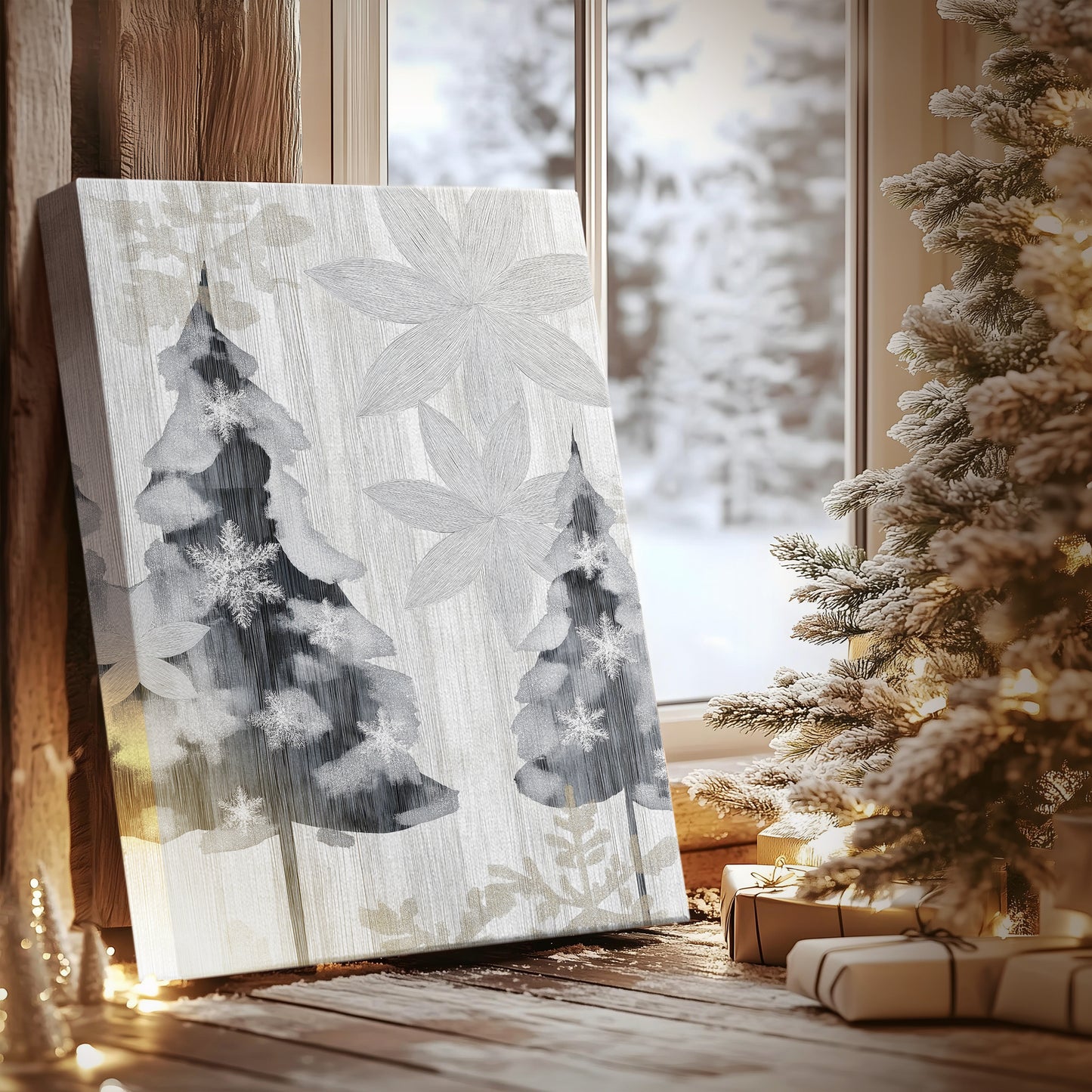 Silver Night Whisper - Canvas Art Print