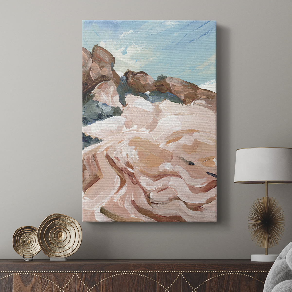 Impasto Plateau I - Canvas Art Print