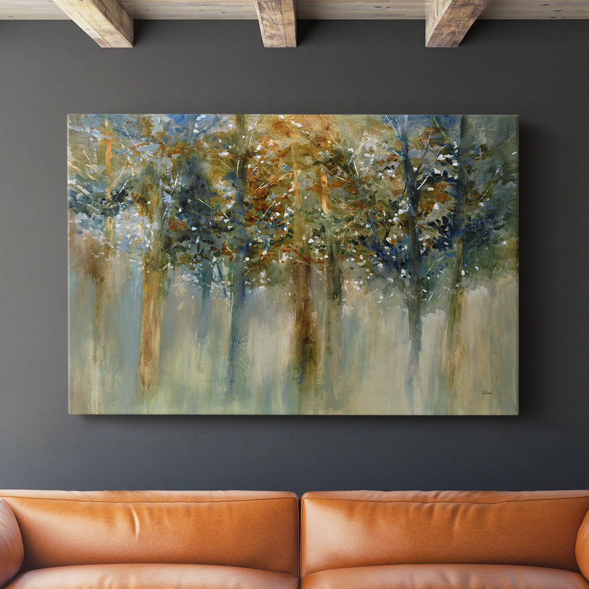 Rustic Leaves II - Canvas Art Print