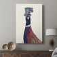 Pheasant in Blue Hat - Canvas Art Print