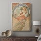 Canvas art print featuring a decorative portrait with soft tones and creative theme displayed in a modern interior space.