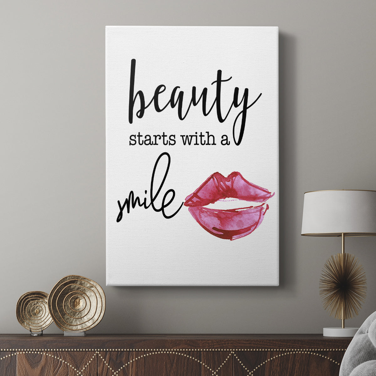 Beauty Starts With A Smile - Canvas Art Print