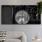 Three-panel canvas wall art featuring vintage car grille detail, displayed in a modern living room above a sofa.