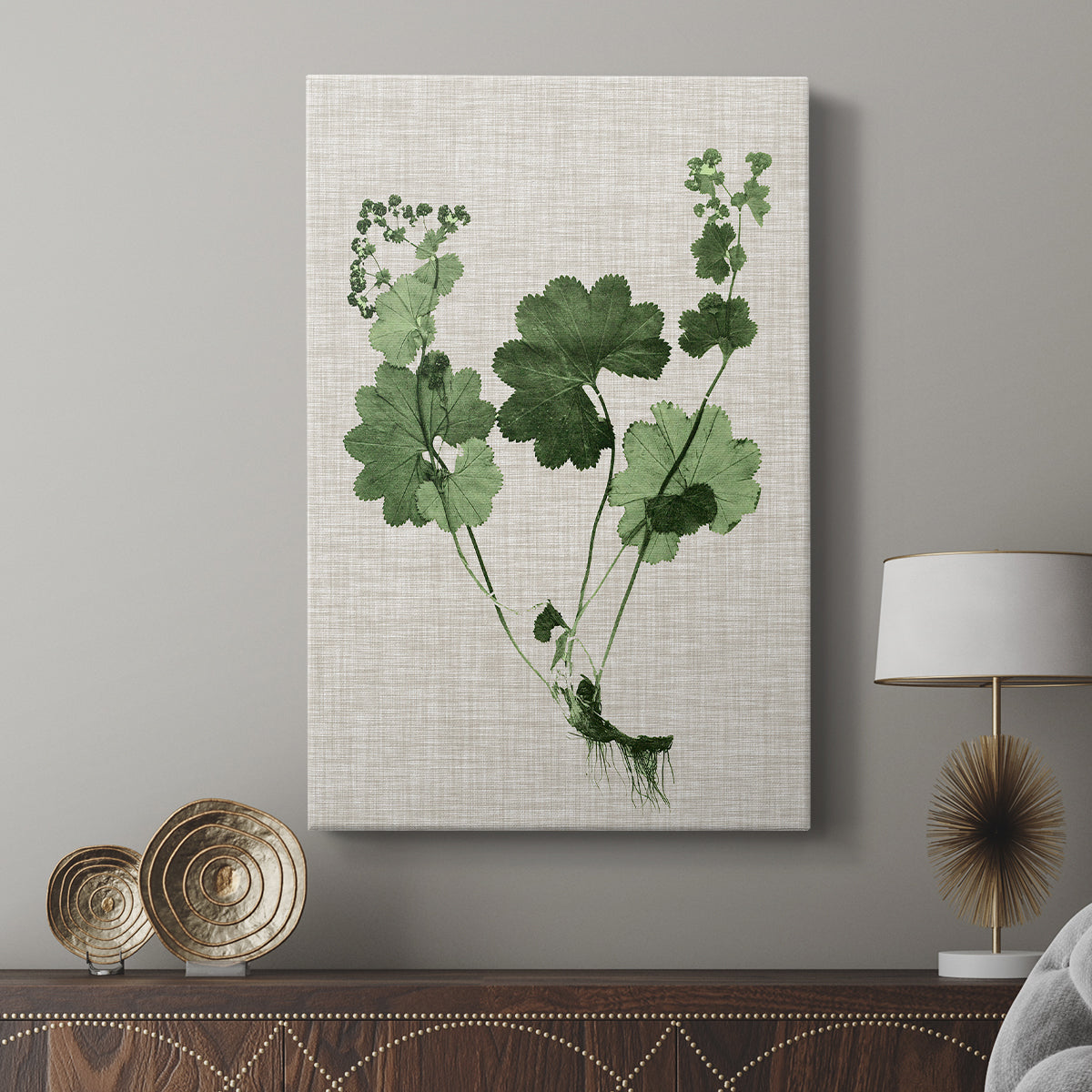 Forest Foliage on Linen I - Canvas Art Print