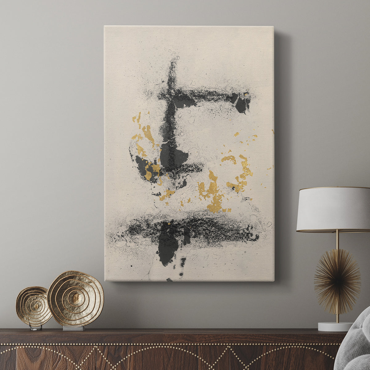 Charcoal Remnants II - Canvas Art Print