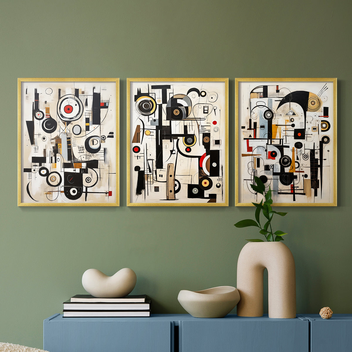 Abstract Series CLXVIII - Restickable Framed Art Set