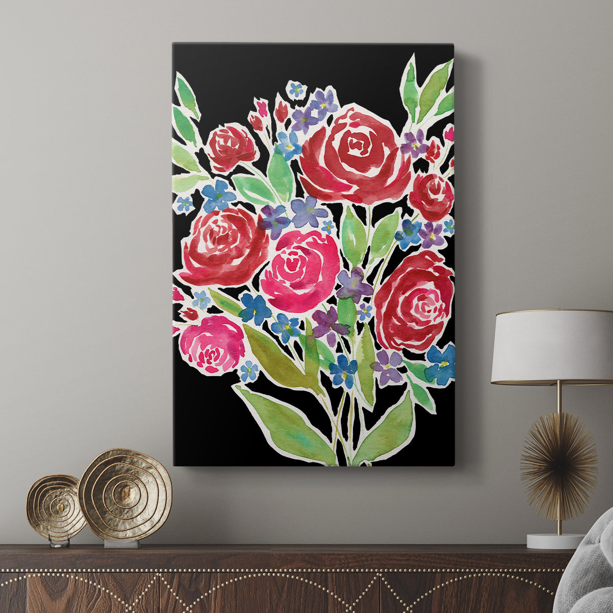 Floral Choir Bouquet - Canvas Art Print