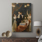 Canvas art print featuring a decorative scene with soft light and layered foliage displayed in a modern interior space.
