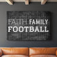 Faith Family Football - Canvas Art Print