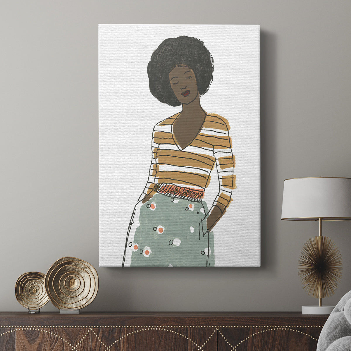 Fashion Vignette II - Canvas Art Print