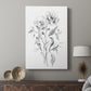 Wild Roses Sketch - Canvas Art Print