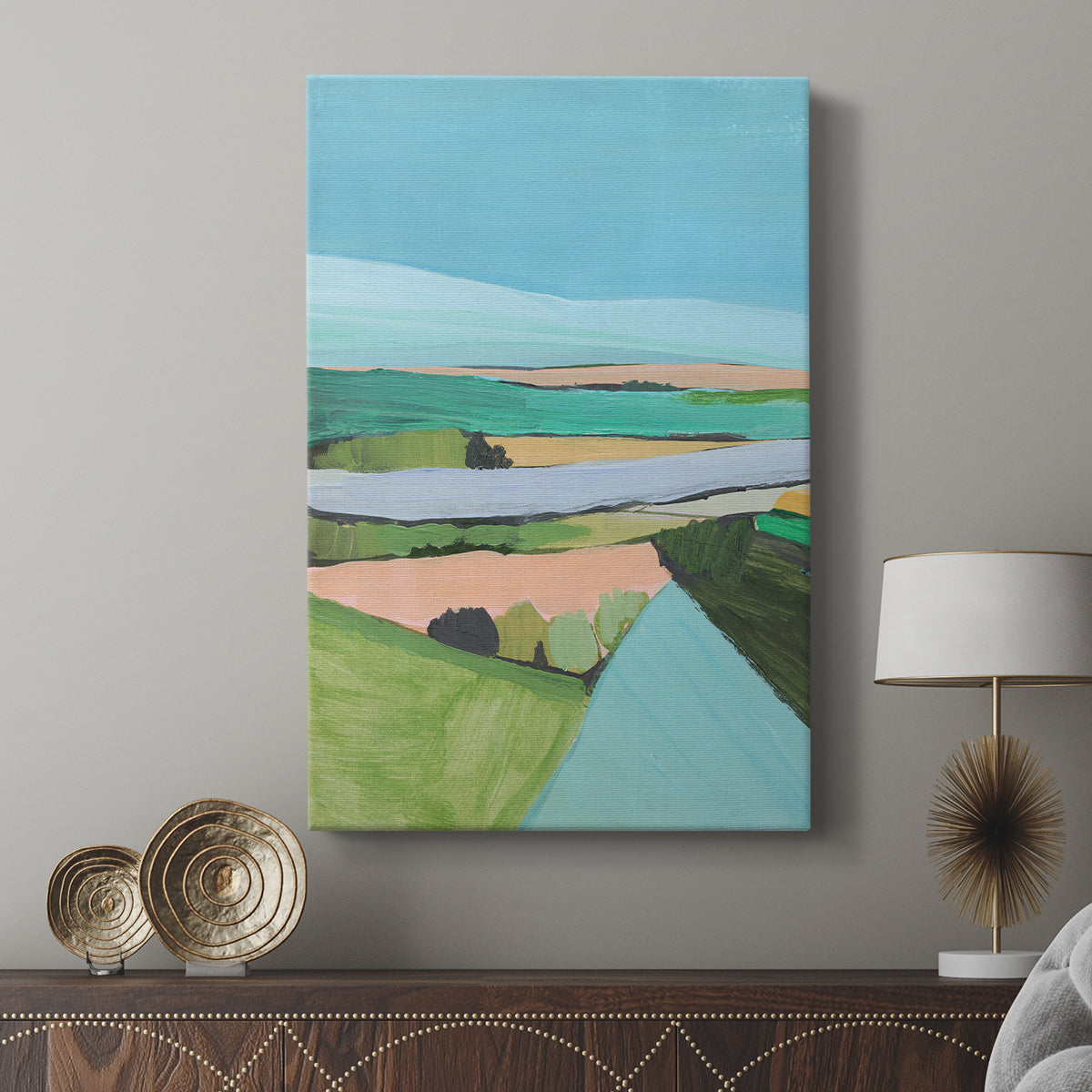 Bright Colored Countryside I - Canvas Art Print