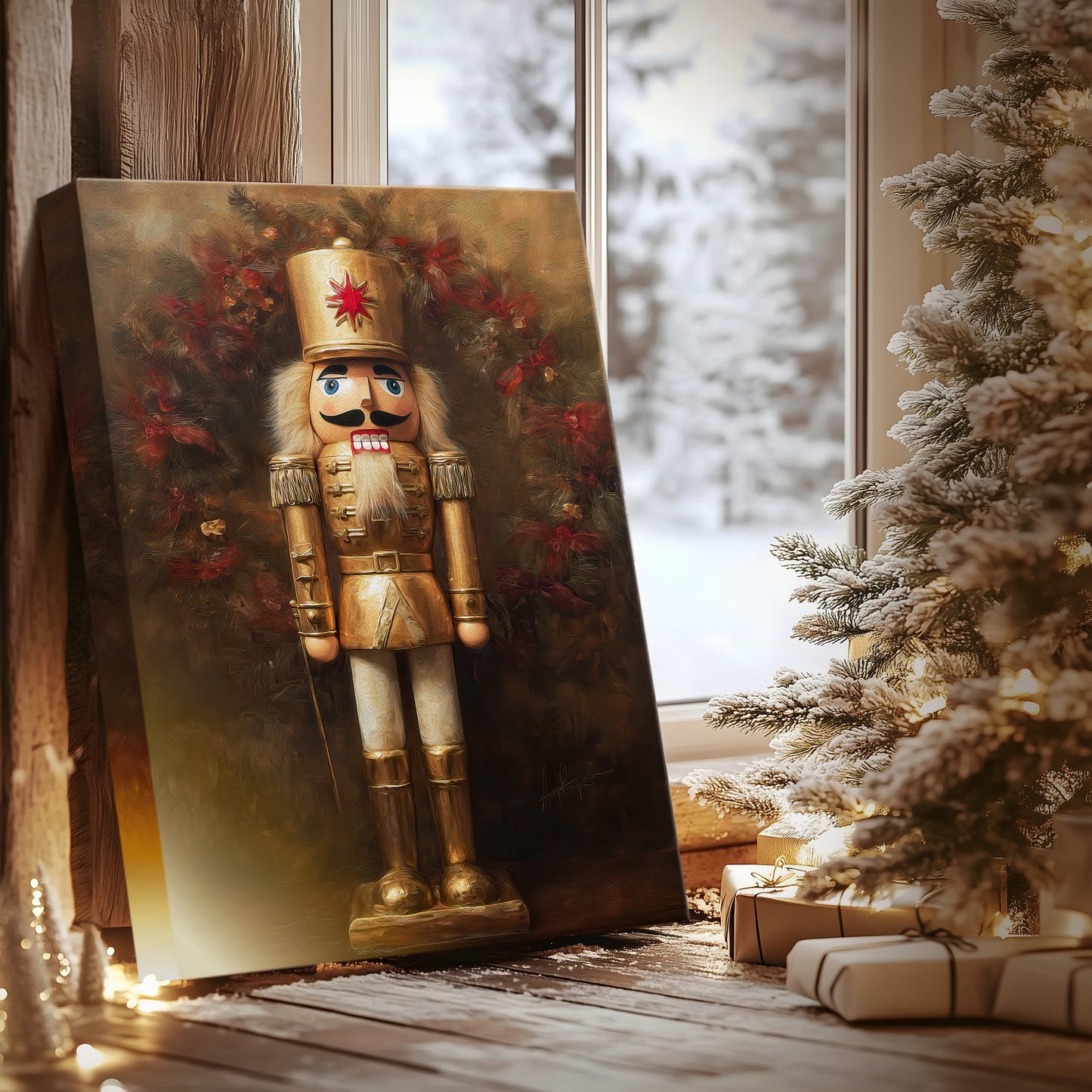 Amber Blessing of Nativity - Canvas Art Print