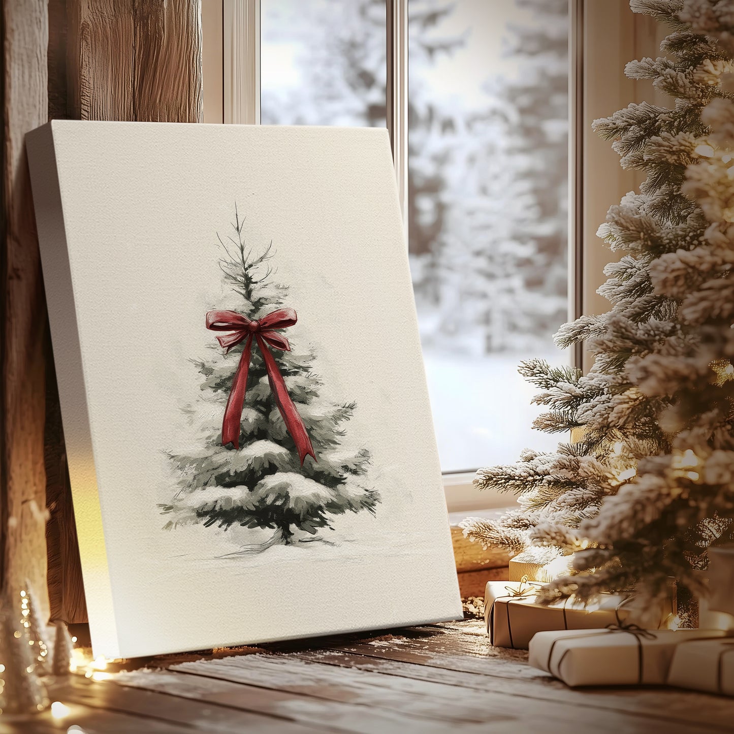 Frostlit Morning at Night - Canvas Art Print