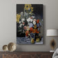 Canvas art print featuring a floral still life with soft brushwork and natural tones displayed in a modern interior space.