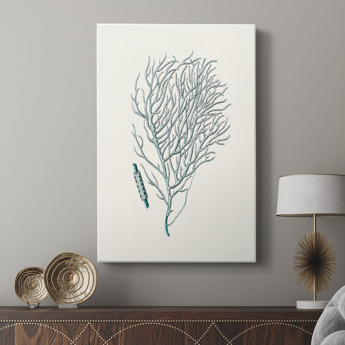 Antique Coastal Coral I - Canvas Art Print