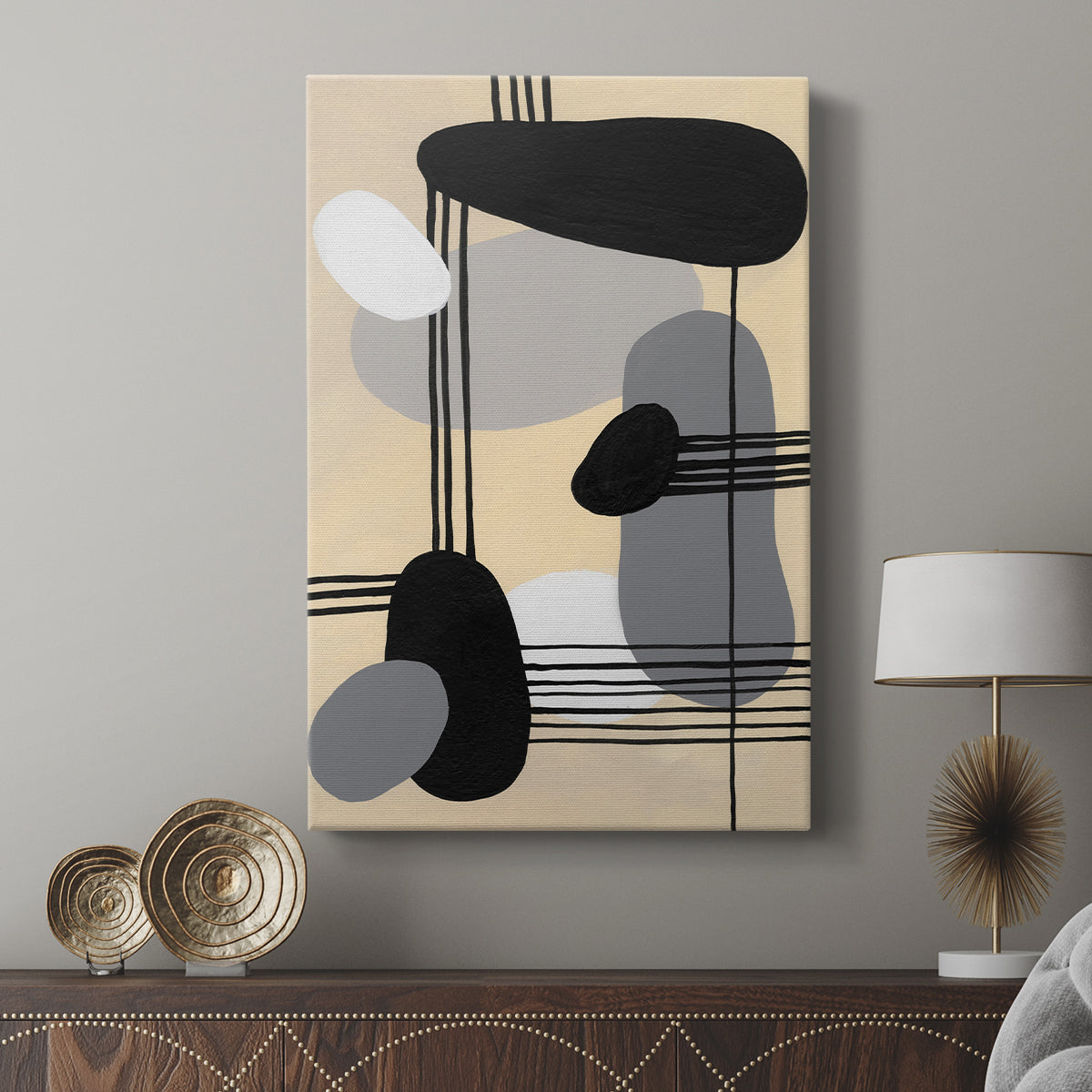 Interconnected Shapes II - Canvas Art Print