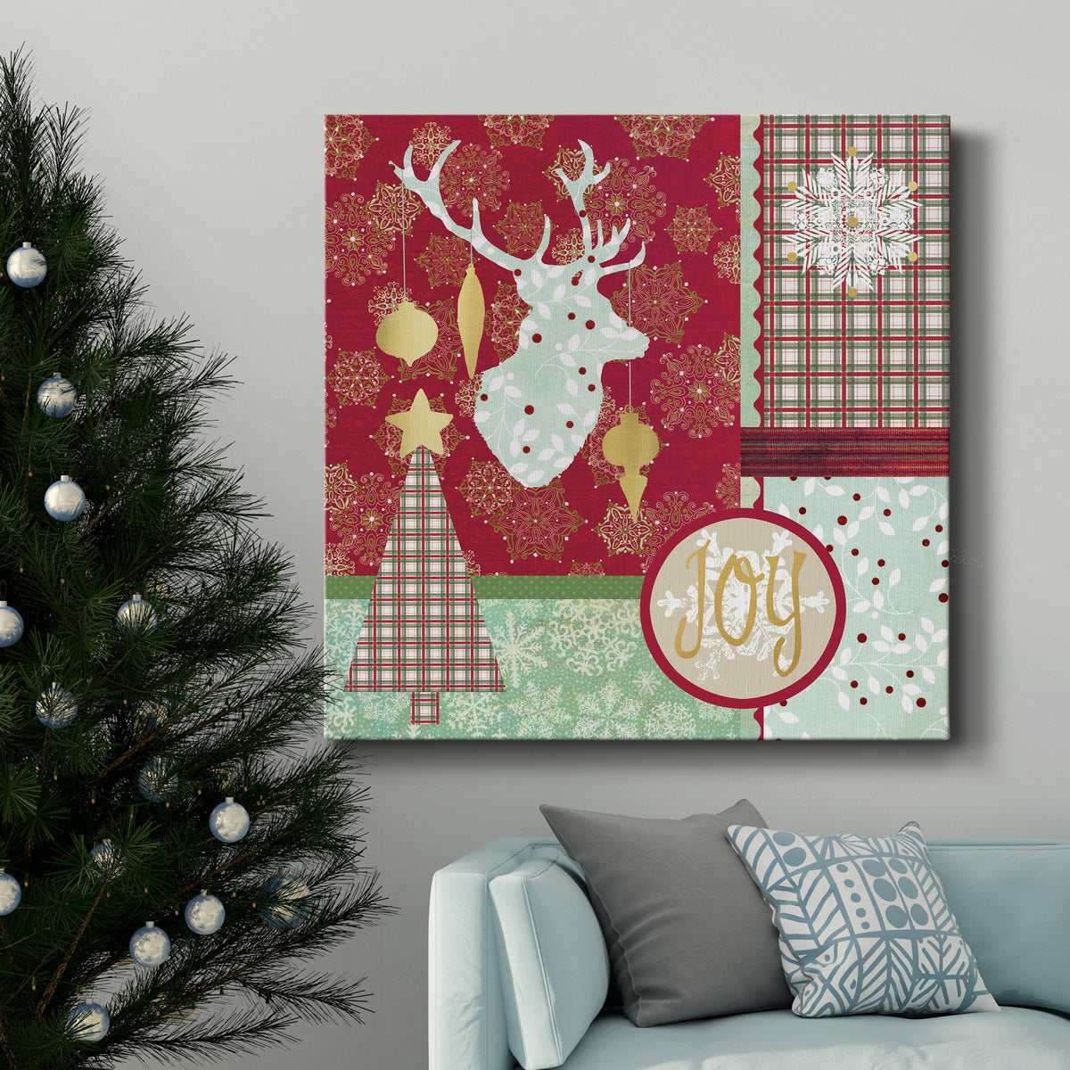 Christmas Pattern-Premium Gallery Wrapped Canvas - Ready to Hang